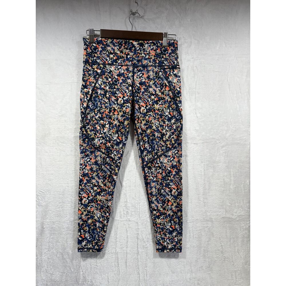Sweaty Betty Power 7/8 Leggings S Small Multi Color Geometric Pixel SB5400A 78